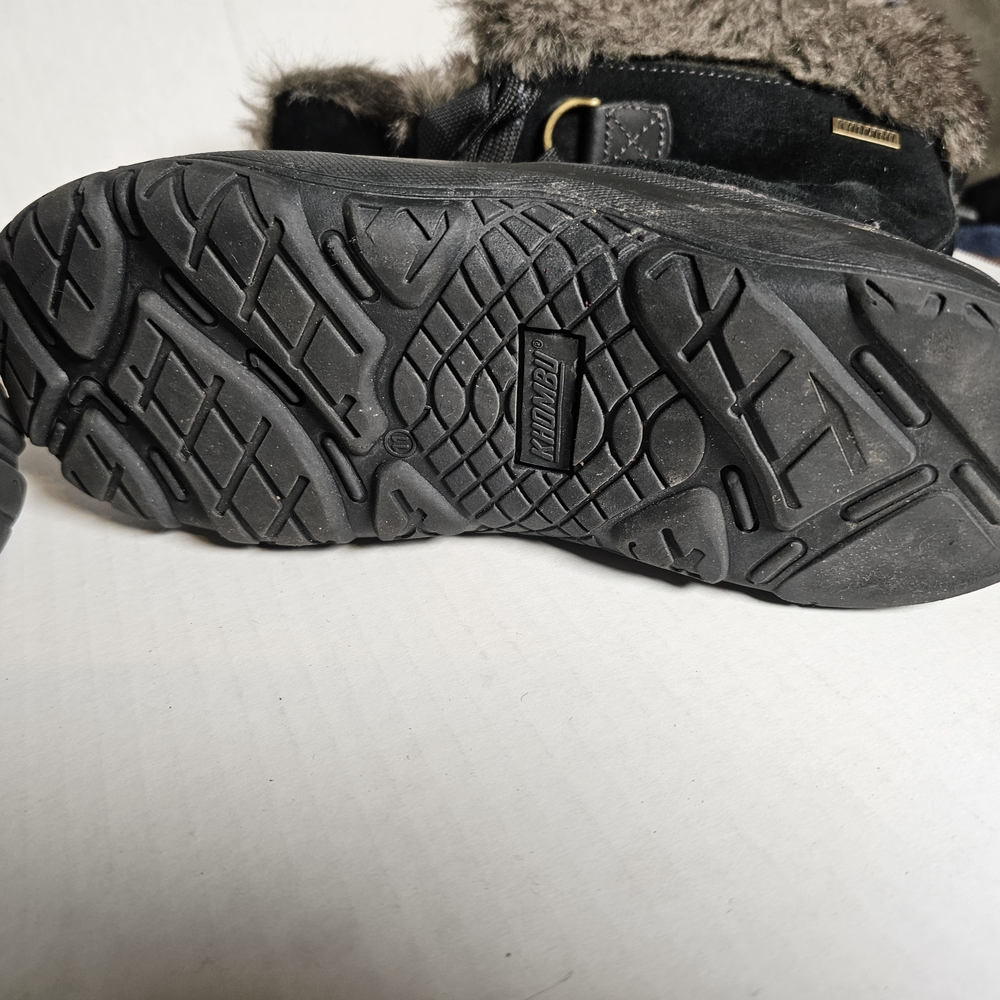 Khombu Black and Brown Winter Boots with Faux Fur - Picture 7 of 8